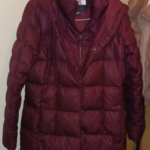 The North Face Women’s Burgundy Puffy Down Coat